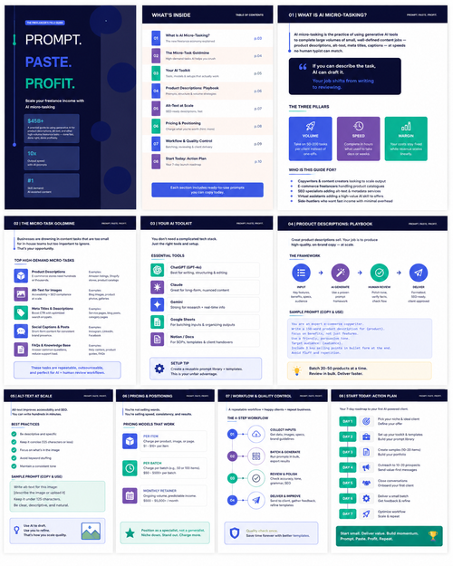 Prompt Paste Profit Guide - PDF